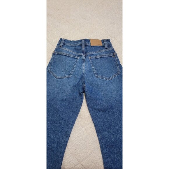Madewell Womens Blue Denim‎ 90s Straight Leg Jeans Raw Hem High Rise Size 23 - Picture 5 of 11